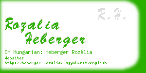 rozalia heberger business card